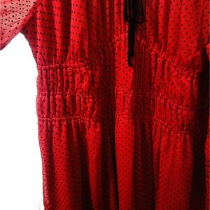 LC Lauren Conrad Red Polka Dot women's Dress